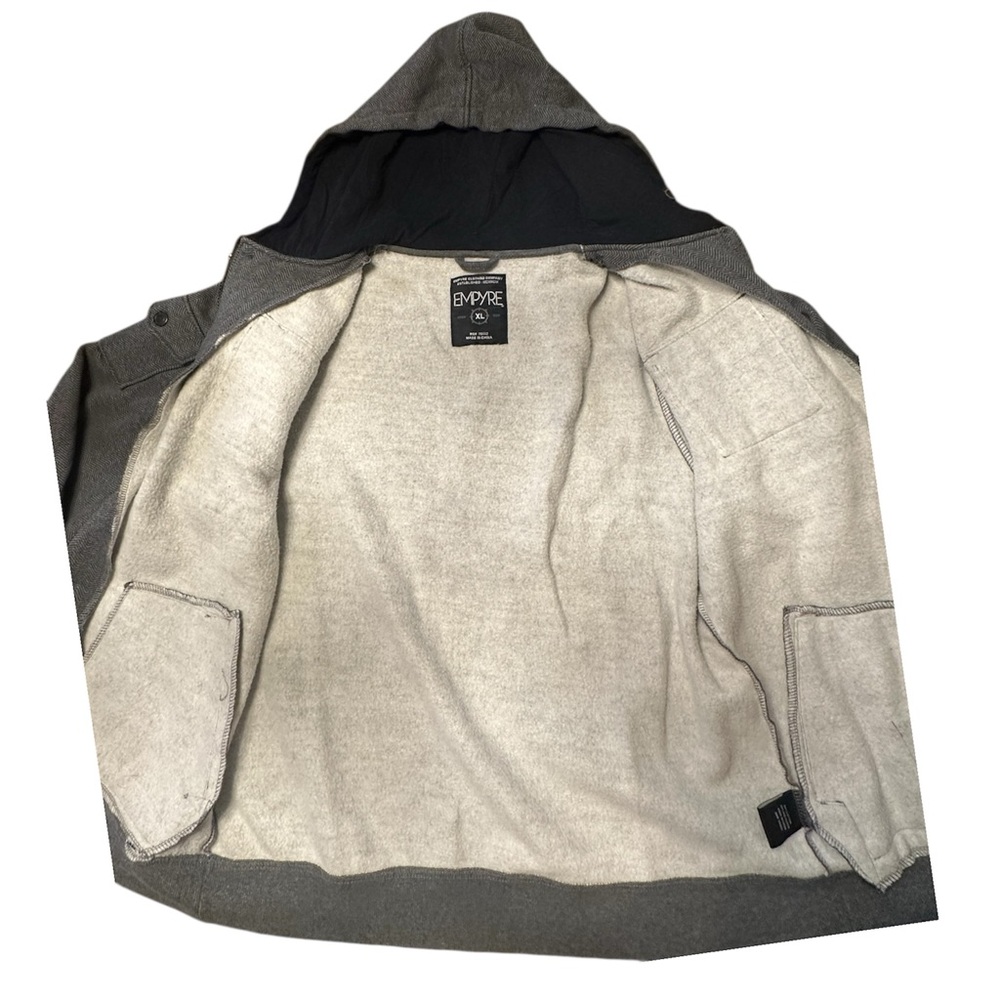Empyre Gray Hooded Shirt Jacket - Picture 4 of 9